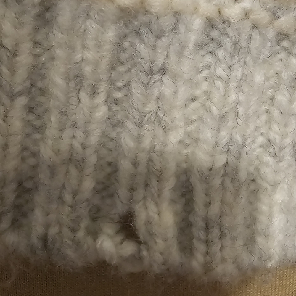 Sugar Moon Cozy Quarter Zip Cream and Mutliolor Crop Women's Sweater Sz M - Picture 5 of 7